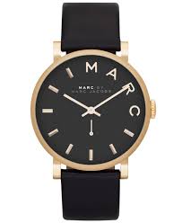 Black And Gold Watch Womens Women S Marc Jacobs Baker Black Leather Strap Watch Mbm1269 Marc Jacobs Jewelry Marc Jacobs Watch Stylish Watches