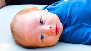 I think white babies are born with blue eyes and then the colour develops. My Asian Baby Has Blue Eyes Youtube
