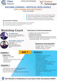Workshop On Machine Learning Artificial Intelligence Deep Learning And Advanced Data Scienc Machine Learning Artificial Intelligence Deep Learning Data Science