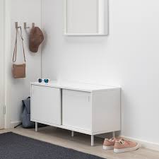 MACKAPÄR Banco+compartimentos, blanco - IKEA