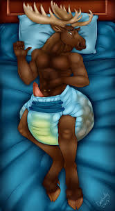 The Big ImageBoard (TBIB) - anthro bodily fluids camboody cervine clothing  deer diaper erection feces genital fluids genitals hi res horn male mammal  messy diaper moose new world deer penis scatplay soiling