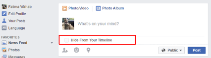 How do you upload a profile picture on facebook? How To Hide Your Facebook Updates From Your Timeline Before Posting Them