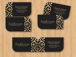 Business cards that make people say, wow, you actually do mean business. Sara El Emary Business Card Must Be Printed Fashion Business Cards Business Card Design Creative Visiting Card Design