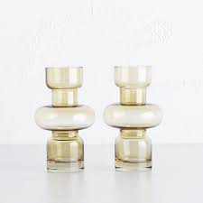 Maybe you would like to learn more about one of these? Marte Glass Vase Bundle Amber Set Of 2 Living By Design
