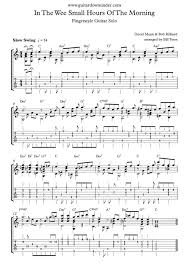 It was introduced as the title track of frank sinatra's 1955 album in the wee small hours. In The Wee Small Hours Of The Morning By David Mann Bob Hilliard Arranged By Bill Tyers For Fingerstyle Guitar