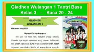 14 785 просмотров 14 тыс. Gladhen Wulangan 1 Tantri Basa Kelas 3 Basa Jawa Hal 20 24 Bab 1 Youtube