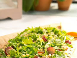 Ricotta Arugula And Grape Pizza With Pine Nuts And Lemon Oil Recipe Food Network Recipes Herb Pizza Recipe Food