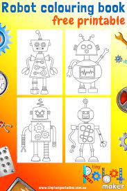 Download Tiny Robot Maker Mini Colouring Book Printable Coloring Books Robot Birthday Party Maker Fun Factory Vbs