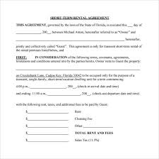 Download free florida lease agreements that allow for any landlord or their representative (property manager or real estate agent) to rent commercial or. Free 9 Sample Short Term Rental Agreements In Pdf Ms Word Google Docs Pages