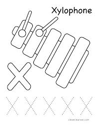 X Is For Xylophone Color Activity For Preschool Kindergarten Worksheets Printable Preschool Letters Kindergarten Worksheets