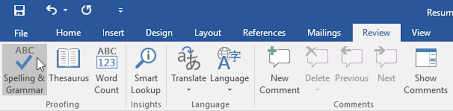 Word Checking Spelling And Grammar