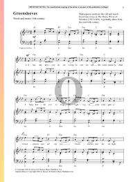 Greensleeves (english folk song) level 1: Greensleeves Sheet Music Piano Voice Pdf Download Streaming Oktav