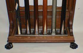 Xcsource pool cue rack, pool stick holder wall mount, 8 pool billiard stick holder wall billiard cue rack, made of solid pine wood, pool table accessories for billiard room or club (cue rack only). Antique European Free Standing Pool Cue Rack