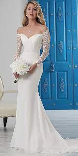 New Elegant Lace Chiffon Off The Shoulder Neckline Mermaid Wedding Dresses Wedding Dress Chiffon Latest Wedding Gowns Wedding Dresses Lace