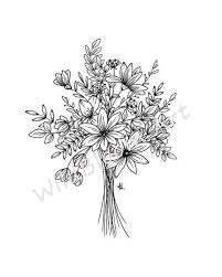 42 Trendy Flowers Arrangements Dry Daisy In 2020 Flower Drawing Flower Bouquet Drawing Wildflower Drawing