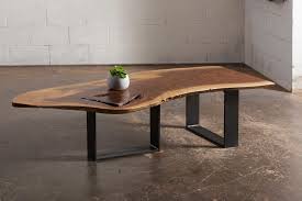 Why we picked wood legs over metal! Live Edge Coffee Tables Knot Ore