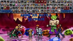 anime jus battle ultimate mugen角色vs 布羅利隊 4v4無限格鬥 battle battle star anime