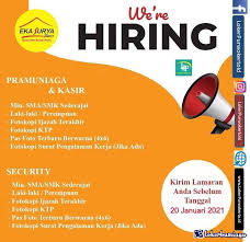 Semoga saja info loker banjarnegara terkini yang kami sajikan ini nantinya dapat bermanfaat bagi. Lowongan Kerja Di Purwokerto Hari Ini