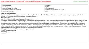 Want to use this letter? Subway Sandwiches Hiring Shift Supervisors Application Letters
