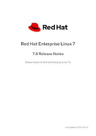 Https Linux Web Cern Ch Rhel Releasenotes Red Hat Enterprise Linux 7 7 8 Release Notes En Us Pdf