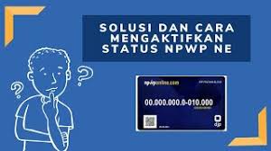 05 artinya wajib pajak karyawan. Cara Mengaktifkan Status Npwp Ne Wajib Pajak Non Efektif Mudah Lewat Hp Youtube