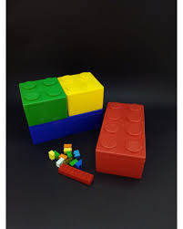 Por su gran tamaño resultan fantástico para grandes construcciones como. Bento Box Tipo Lego Grande Roja