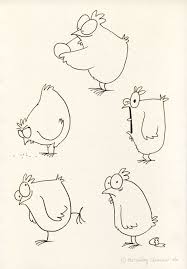 Cartoon Huhn Boooooookbokbokbooooook Zeichnung Kunstzeichnungen Huhn Bild