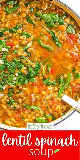 Best Ever Lentil Spinach Soup Recipe In 2020 Healthy Soup Recipes Spinach Soup Recipe Italian Recipes Easy