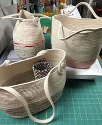 Make this beautiful finger knit rope trivet with this easy to follow photographic tutorial. 80 Rope Bowl Ideas Rope Basket Fabric Bowls Fabric Baskets