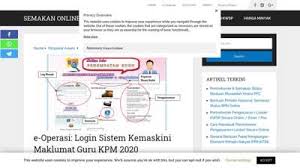 Setiap guru dikehendaki menyemak dan mengesahkan. E Operasi Guru Login Portal Addresources