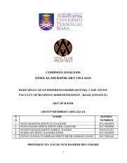 Tanah berkeluasan 0.1582 hektar atau 17,029 kaki persegi sesuai untuk bina rumah besar.tanah. Operation Management Assignment Batik Faculty Of Business Management Operations Management Case Study Mgt345 Batik Product Batik Rm Prepared By Course Hero