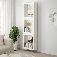 Besta Vitrine Weiss Sindvik Stallarp Klarglas Weiss Ikea Osterreich In 2020 Glass Door Ikea Floating Glass Shelves