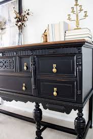 The Liquorice Buffet The Driftwood Home I Used Country Chic Paint In Liquorice Because Thi Black Chalk Paint Furniture Black Painted Furniture Black Buffet