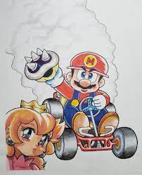 Supper Mario Broth - Production artwork for a 1997 Mario Kart 64 manga....