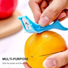 Stainless Steel Blade Plastic Handle Creative Peeler Rotating Style Fruit  Knife (Random Color Delivery)