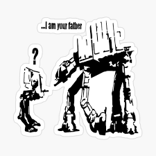 This was found on a wall in london, made by banksy. Banksy I M Your Father Metal Print By Belugastore Redbubble