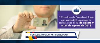 El 26 de agosto de 2018 se realizó la consulta popular anticorrupción de colombia, la cual fue un proceso electoral donde la papeleta de votación poseía siete preguntas para que los votantes pudiesen aprobar o rechazar (sí o no). Consulado De Colombia En Frankfurt