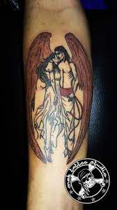 Fallen angels tattoos are perhaps the most sought angel tattoo designs seen on many. Fallen Angel Tattoo On Fore Arm In Thillai Nagar Tiruchirappalli Id 8315821348