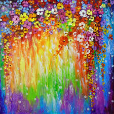 Melody Of Flowers Floral Art Painting For Sale By Olga Darchuk