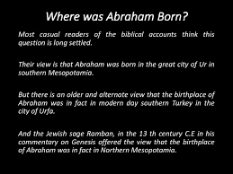 Abraham When and Where