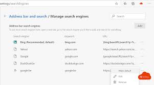 If the search engine is not listed, here is how to add your favorite one. Automatically Set Google As Default Search Engine In Edge Browser