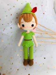 Peter Pan Dolls Crochet Prince Doll Amigurumi Prince Etsy In 2021 Peter Pan Crochet Dolls Free Patterns Crochet Disney