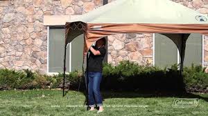 Easy set up works great very cool temperature underneath with the uv protection and i love the vent in the top to allow heat to escape the extra wall. Coleman Instant Canopy Youtube