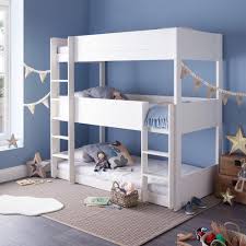 A bunk bed in any given configuration is still defined lastly by its overarching style. Snowdon White Wooden Triple Sleeper Bunk Bed Frame Only 3ft Single