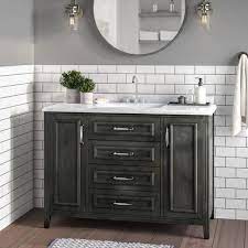 A central fixture in any bathroom, the vanity is an important cornerstone of function and form. Joss Main Schulenburg 48 Single Bathroom Vanity Set In 2021 Diy Bathroom Design Bathroom Design Bathroom Vanity