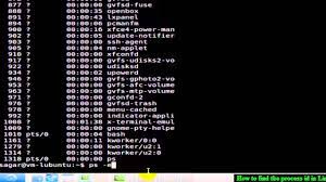 How To Find The Process Id In Unix - Youtube