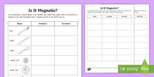 Math worksheets and online activities. Magnetic Objects Worksheet Teacher Made
