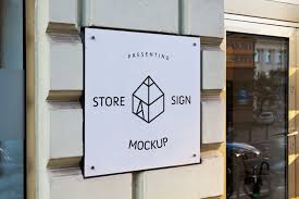 Free Store Signs Mock Up 2 On Behance Sign Mockup Shop Logo Store Signs