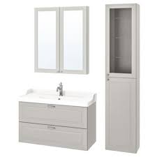 Godmorgon Rattviken Mobilier Salle De Bain 4 Pieces Kasjon Gris Clair Hamnskar Mitigeur Lavabo Ikea Mobilier Salle De Bain Meuble Lavabo Lavabo Ikea