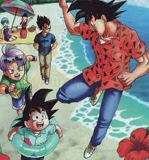 Goku And Vegeta S Family At The Beach Dragon Ball Super Manga Anime Dragon Ball Super Dragon Ball Z